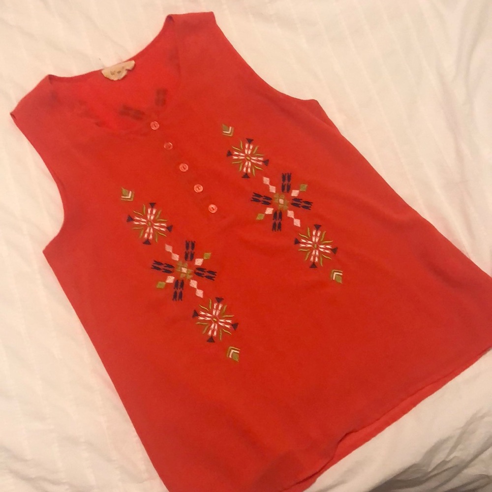 Orange tank top - easy to dress up or down